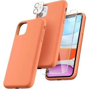 Iphone 11 Lansman Silikon Kılıf Içi Kadife Telefon Uyumlu Çentikli Ekran Koruyucu Kamera Koruyucu 3lü Set