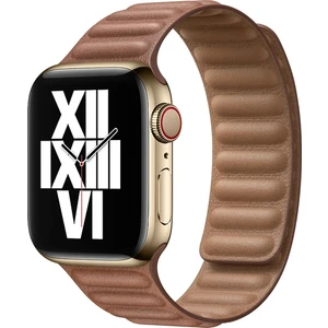 Apple Watch Uyumlu 7 45 mm Manyetik Baklalı Deri Kayış Kordon
