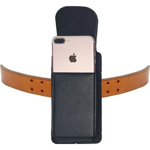 Kemer Kılıfı iPhone 7 Plus ve iPhone 8 Plus Için Kemere Takılan Telefon Kılıfı Bel Kemer Kılıfları Kapaklı Mıknatıslı