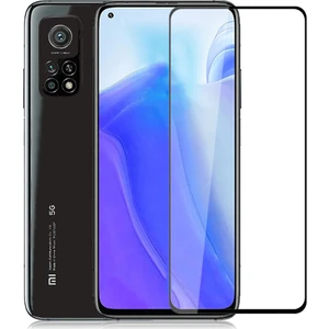 Kny Xiaomi Mi 10T Için Kenarı Kırılmaya Dayanıklı 5d Cam Ekran Koruyucu Siyah