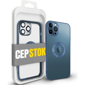 Apple iPhone 12 Pro Kılıf Şeffaf Kamera Lens Koruyuculu Kenar Renkli Yumuşak Silikon