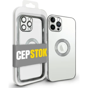 Apple iPhone 12 Pro Max Kılıf Şeffaf Kamera Lens Koruyuculu Kenar Renkli Yumuşak Silikon