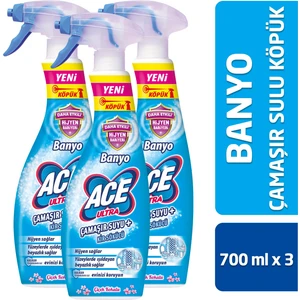Ultra Çamaşır Suyu Köpük Banyo Çiçek Kokulu 700Ml X3