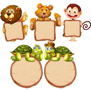 Tellgraf Reklam Hizmetleri Karışık Hayvanlı Okul Defter- Kitap Etiketi(Stickerı) (4x4 cm 24 Adet)