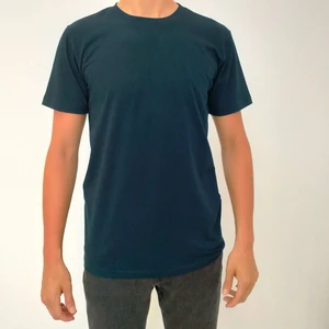 Erkek Lacivert T-Shirt Bisiklet Yaka Basic