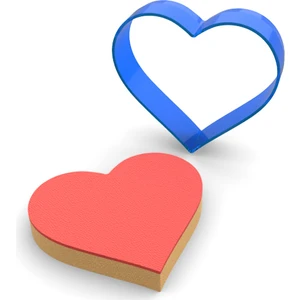 Kalp Polikarbon Kurabiye Kalıbı