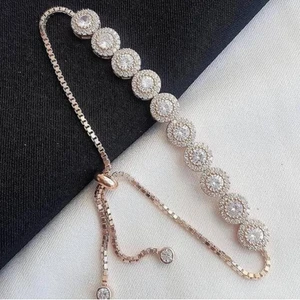 Alyans Weddings Suyolu Asansör Kilit Rose Rose Gold Gümüş Bileklik