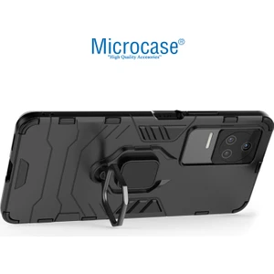 Xiaomi Poco F4 Batman Serisi Yüzük Standlı Armor Kılıf - Siyah