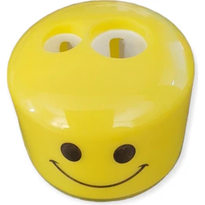 Çift Bıçaklı Atık Hazneli Emojili Kalemtraş 2573