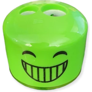 Çift Bıçaklı Atık Hazneli Emojili Kalemtraş 2573