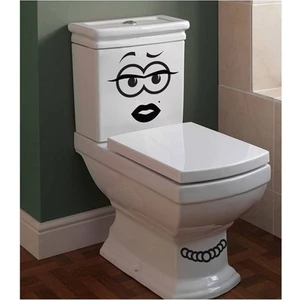 New Jargon Kokoş Banyo Banyo Klozet Sticker 19 x 24CM Siyah