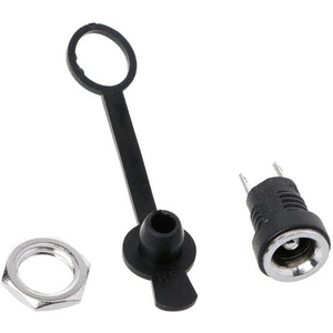 Dc Jack Dişi Panel Tipi Su Geçirmez Kapaklı