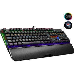 KB-R86 Umbra Siyah USB Rainbow Aydınlatmalı Red Switch Mekanik Gaming Oyuncu Klavye