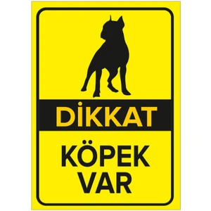 New Jargon Dikkat Köpek Var Dobermen Levhası - Dekote Malzeme 25X35 cm