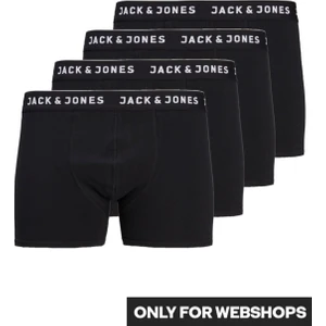 Jack & Jones Black 4 Lü Paket Erkek Boxer