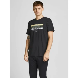 Jack & Jones Baskılı Erkek Bisiklet Yaka Tişört 12205503