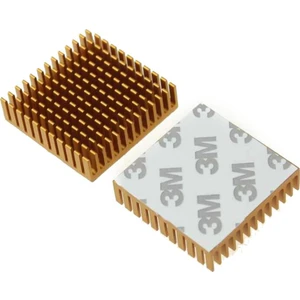 Peltier Uyumlu Alüminyum 4x4cm Soğutucu Gold Renk Termal Çift Taraflı Bantlı