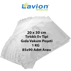 20X30 cm Ev Tipi Tırtıklı Gıda Vakum Poşeti-1 kg