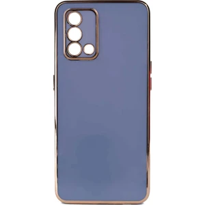 M.TK Moveteck Oppo A74 Kılıf Kamera Korumalı Parlak Gold Detay Kenarlı Yumuşak Renkli Silikon Kapak