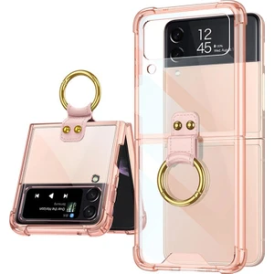 Samsung Galaxy Z Flip 4 Parmak Yüzük Şeffaf Hava Köşe Koruma Kılıfı Için (Yurt Dışından)