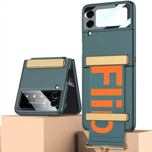 Samsung Galaxy Z Flip 4 Için Ultra Ince Sert Pc Çok Işlevli Bileklik Koruma Kılıfı Kapağı (Yurt Dışından)