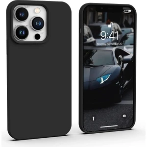 M.TK Moveteck Iphone 14 Pro Max 6.7inç Uyumlu Kamera Lens Çıkıntılı Içi Kadife Silikon Soft Mat Renkli Liquid Yumuşak Şık Yeni Kapak Sıvı Süet