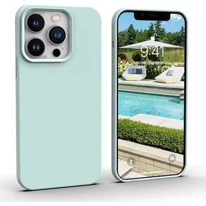 M.TK Moveteck Iphone 14 Pro Max 6.7inç Uyumlu Kamera Lens Çıkıntılı Içi Kadife Silikon Soft Mat Renkli Liquid Yumuşak Şık Yeni Kapak Sıvı Süet