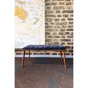 Dtm Home Antrasit Mavi Kapitone Bench Puf