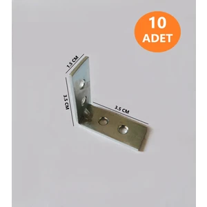 ŞENEL Yapı Market 10 Adet 1.5x3.5 Mobilya Dolap Köşe Bağlantı L Demir Gönye Sabitleme