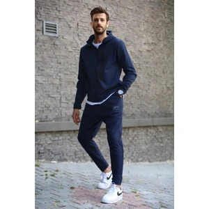 Lacivert Baskılı Regular Fit Erkek Eşofman Takımı