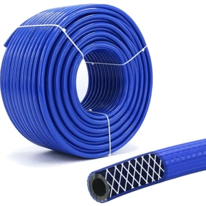 Çelik Kompresör Hava Hortumu 8 mm Termo Hortum Mavi-10 Metre