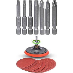 Cırt Zımpara + Matkap Bits Ucu Uç Vidalama Seti 115 mm 27 Parça