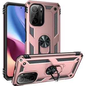 Kip GSM Xiaomi Redmi K40 Kılıf Vega Tank  Sert  Yüzüklü Standlı Zırh Koruma Kapak