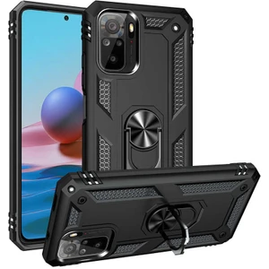 Kip GSM Xiaomi Redmi Note 10S Kılıf Vega Tank  Sert  Yüzüklü Standlı Zırh Koruma Kapak