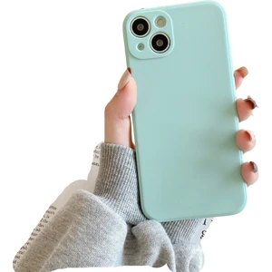 Black Tea Rubik Küpü Düz Kenarlı Sıvı Silikon Cep Telefonu Kılıfı (Yurt Dışından)