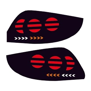 Eyba Sticker Fiat Linea Stop Farı LED Görünümlü Folyo Kaplama - Stop Kaplama - Model 2