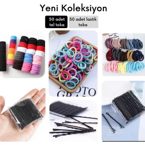 Dzc Kuzenler Avm Toka Seti 50 Adet Renkli Lastik 50 Adet Tel Toka