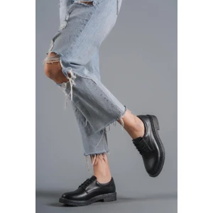 36-37-38-39-40 Numara Unisex Ipli Kaymaz Taban  Klasik Model Oxfort Ayakkabı