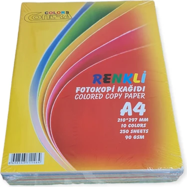 Cmk A4 Renkli Fotokopi Kağıdı 90 gr 250'li