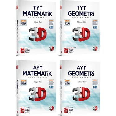 3D Yayınları TYT AYT Matematik Geometri Soru Bankası Seti 4