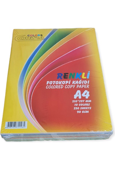 Cmk A4 Renkli Fotokopi Kağıdı 90 gr 250'li Paket
