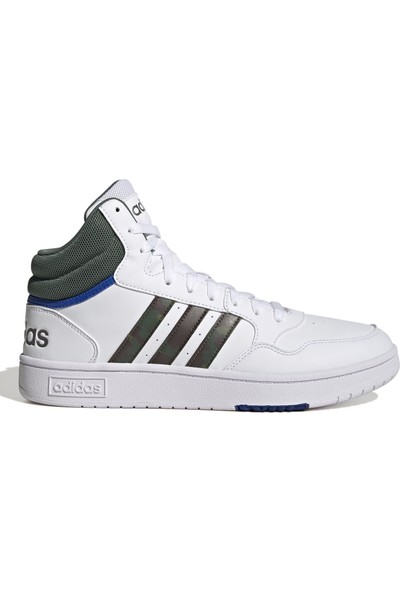 Adidas Beyaz - Yeşil Erkek Lifestyle Ayakkabı GY4747 Hoops 3.0 Mıd