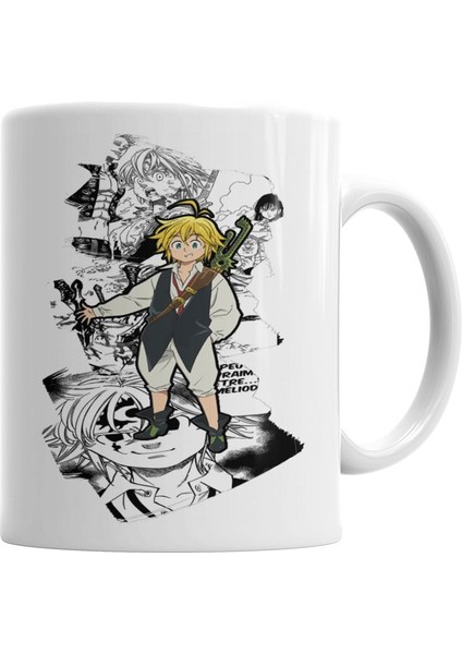Meliodas E Elizabeth Kupa Bardak Porselen