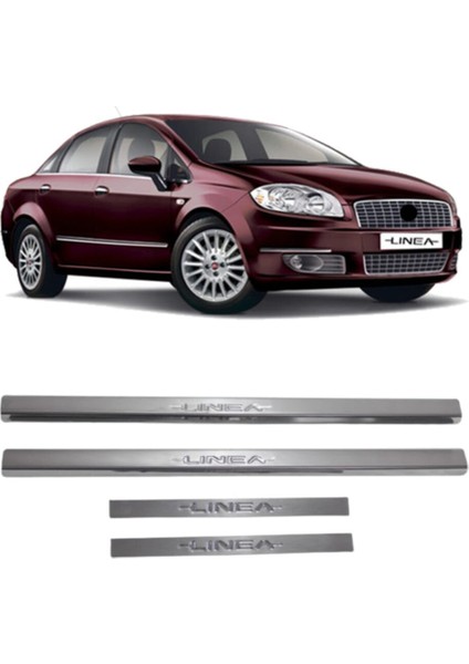 Fiat Linea Krom Kapı Eşiği 4 Parça 2007 Sonrası