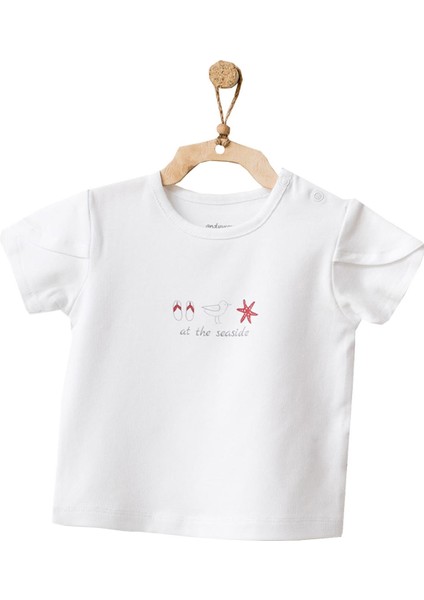 Kız Bebek Kırmızı Çizgili Alt Üst Şort Takım AC21670R fiyatları