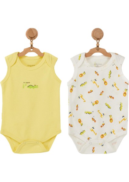 Erkek Bebek Hayvan Motifli 2li Body AC22534