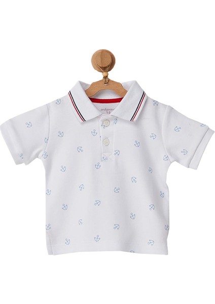 Erkek Bebek Polo Yaka Gemi Çapası Motifli Alt Üst Takım AC22644 fiyatları