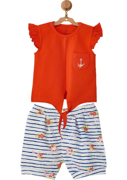 Kız Bebek Deniz Temalı Alt Üst Takım AC22553