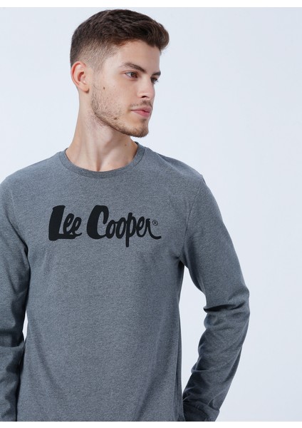 Lee Cooper O Yaka Baskılı Antrasit Melanj Erkek T-Shirt 231 Lcm 242003 Zayne