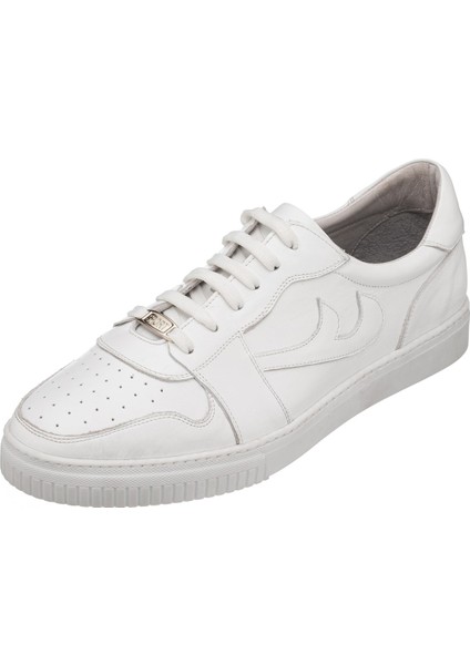 Nk Beyaz Deri Büyük Numara Spor Ayakkabı Rahat Geniş Kalıp Özel Seri